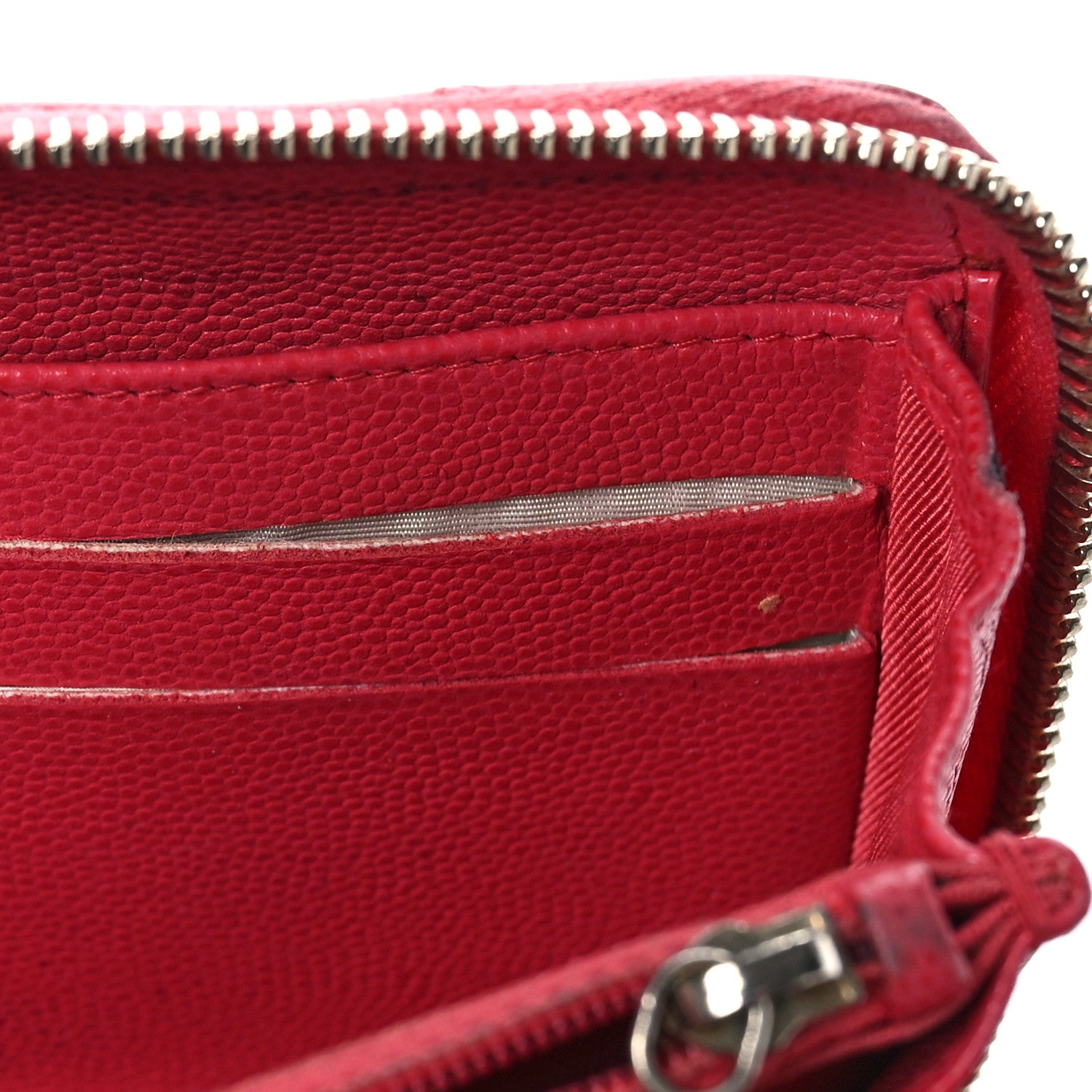 Chanel Caviar Quilted Large Gusset Zip Around Wallet Fuchsia 22 of 22