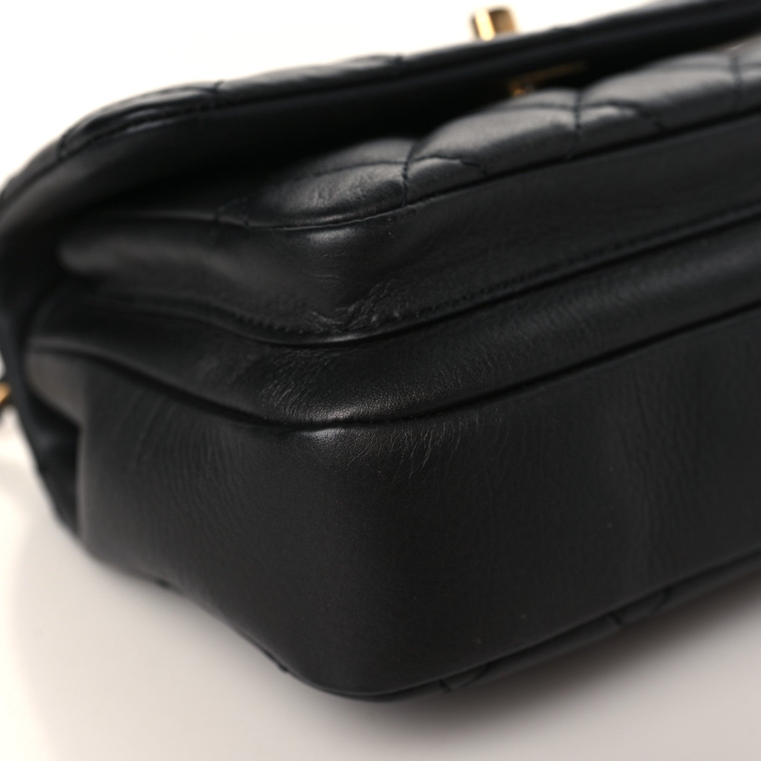 Chanel Calfskin Quilted Top Handle Flap Black 8 of 9