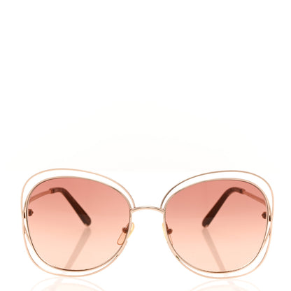 Chloe Oversized Round Carlina Sunglasses CE119S Gold 2 of 7