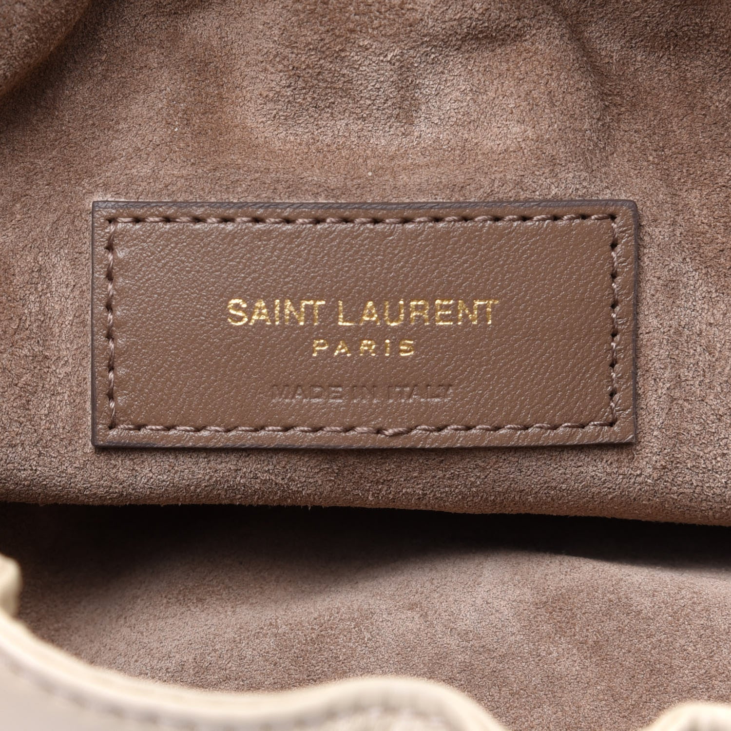 Saint Laurent Calfskin Pac Pac Ruched Hobo Winter White 4 of 10