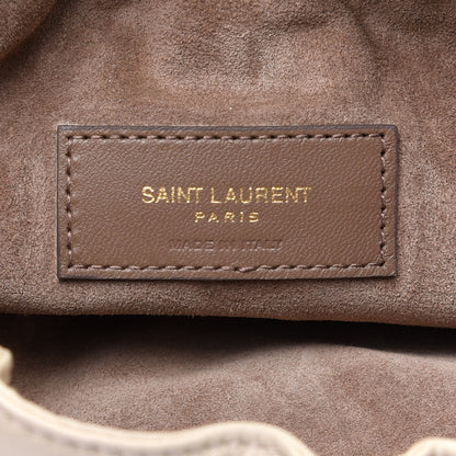 Saint Laurent Calfskin Pac Pac Ruched Hobo Winter White 4 of 10