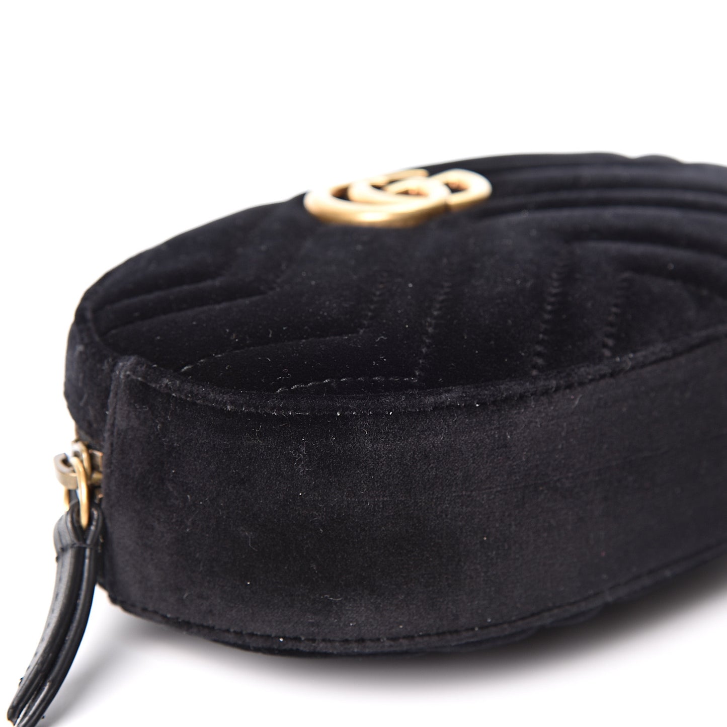 Velvet Matelasse GG Marmont Belt Bag 95 38 Black
