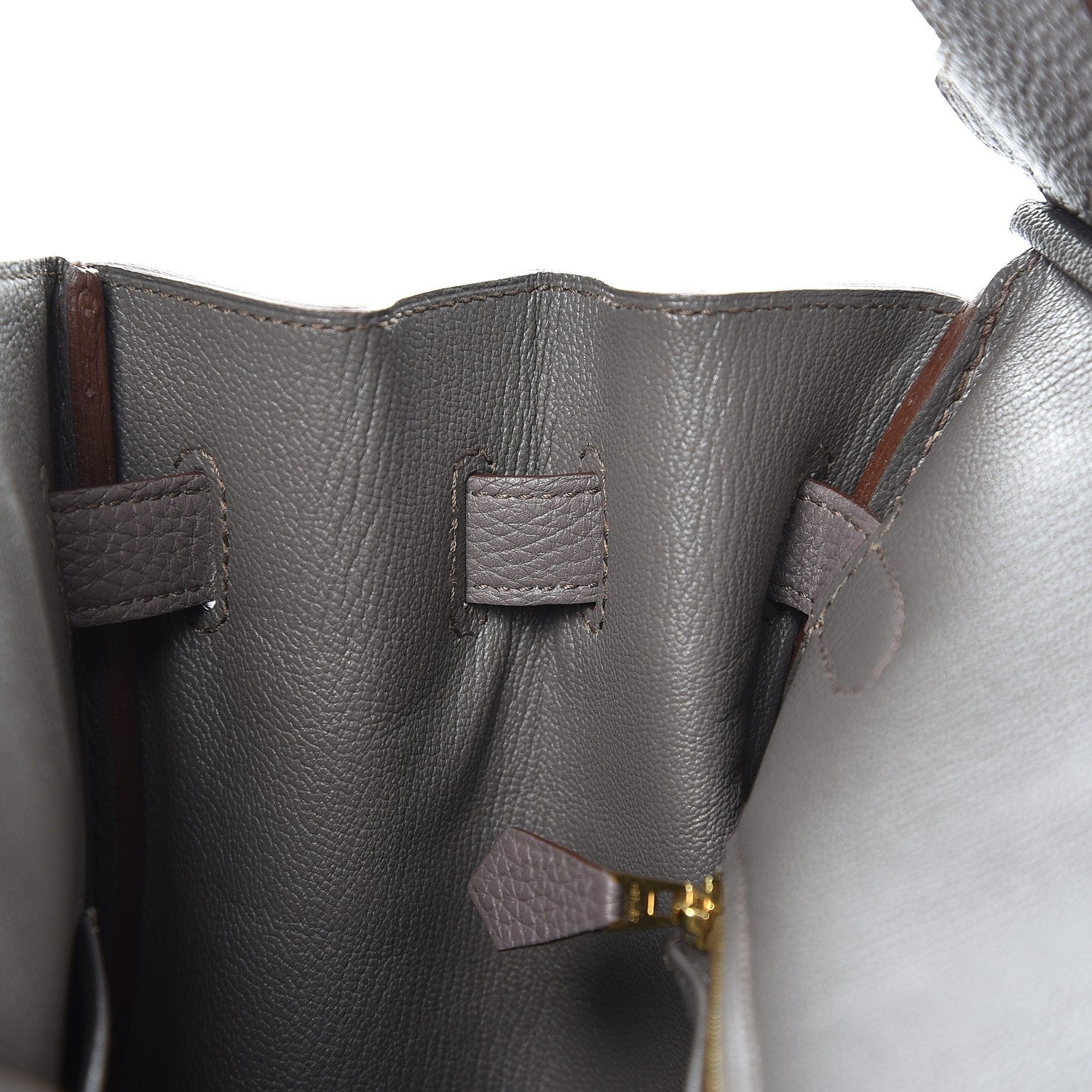 Hermes Togo Birkin 35 Etain 12 of 33