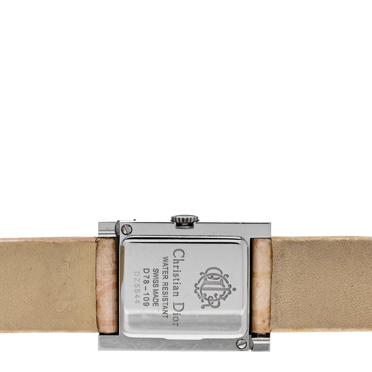 Christian Dior Stainless Steel Calfskin 20mm Malice Quartz Watch Beige 4 of 4