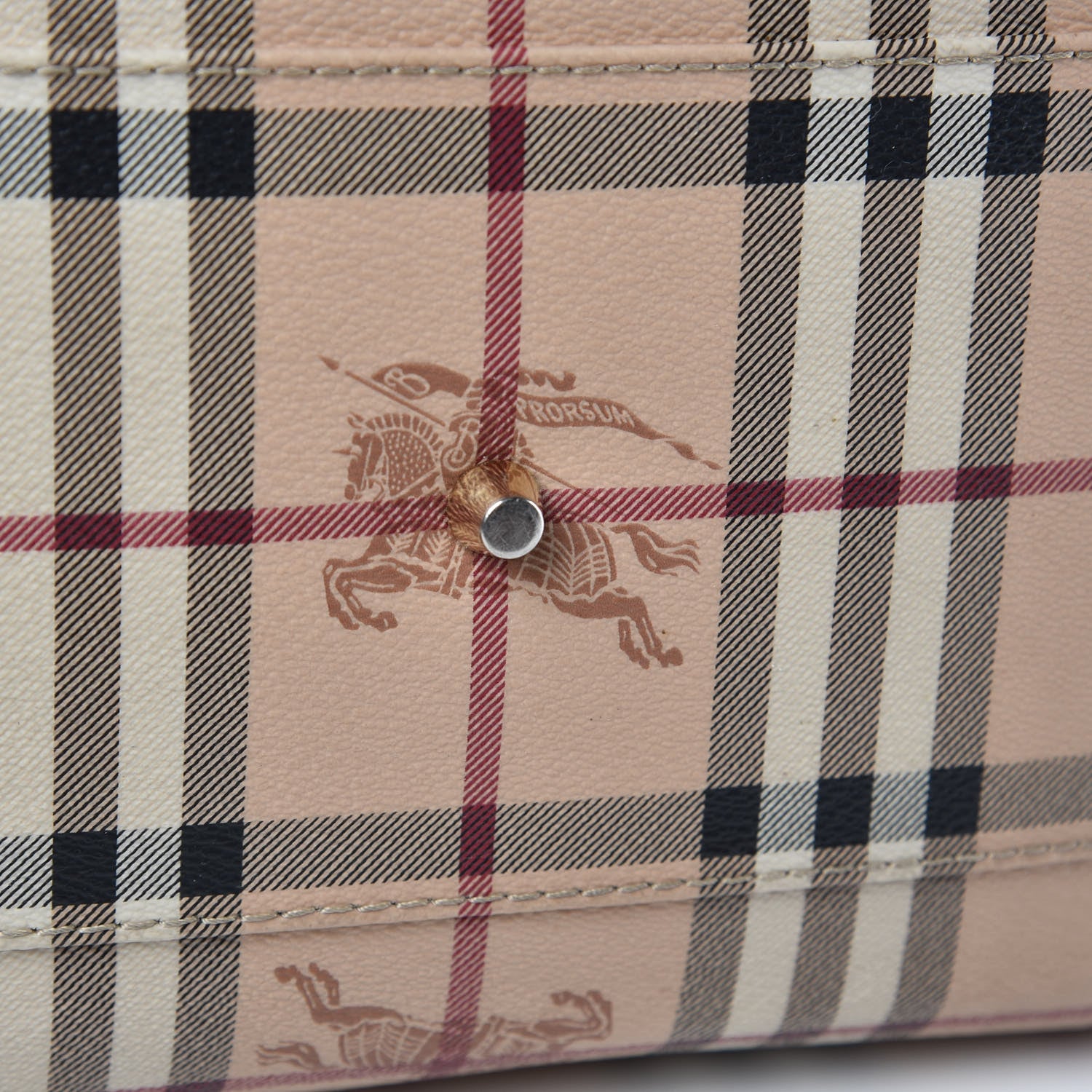 Burberry Haymarket Check Small Canterbury Tote Chocolate 13 of 17