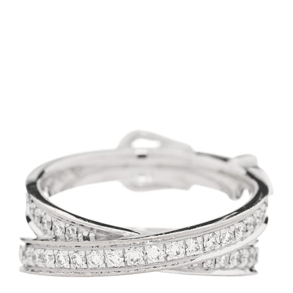 Hermes 18K White Gold Diamond MM Etriviere Ring 54 7 3 of 5