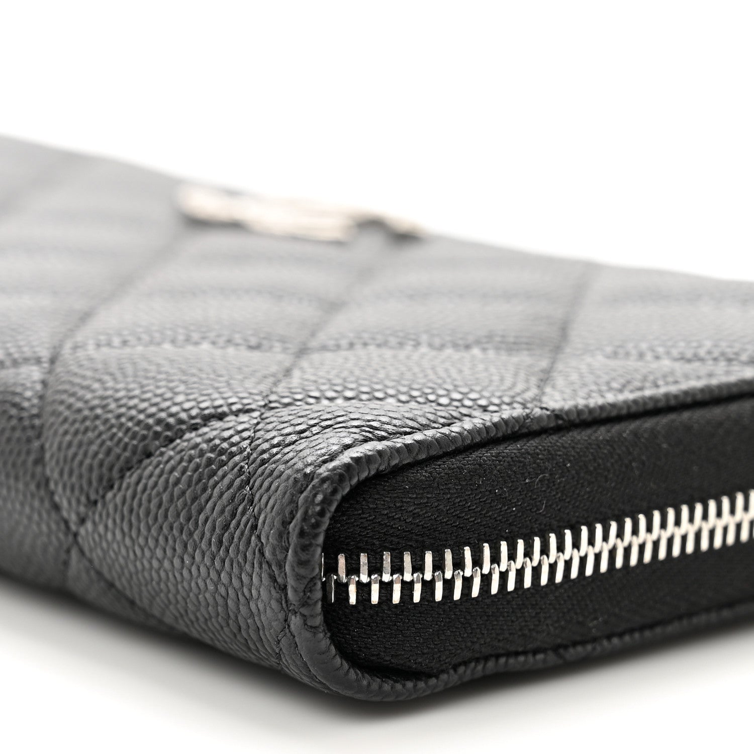 Chanel Caviar Quilted CC Logo Long Zipped Wallet Black 10 of 11