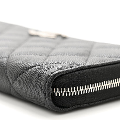 Chanel Caviar Quilted CC Logo Long Zipped Wallet Black 10 of 11