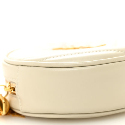 Saint Laurent Calfskin Matelasse Chevron Quilted Baby Round Vinyle Belt Bag Blanc Vintage 9 of 10