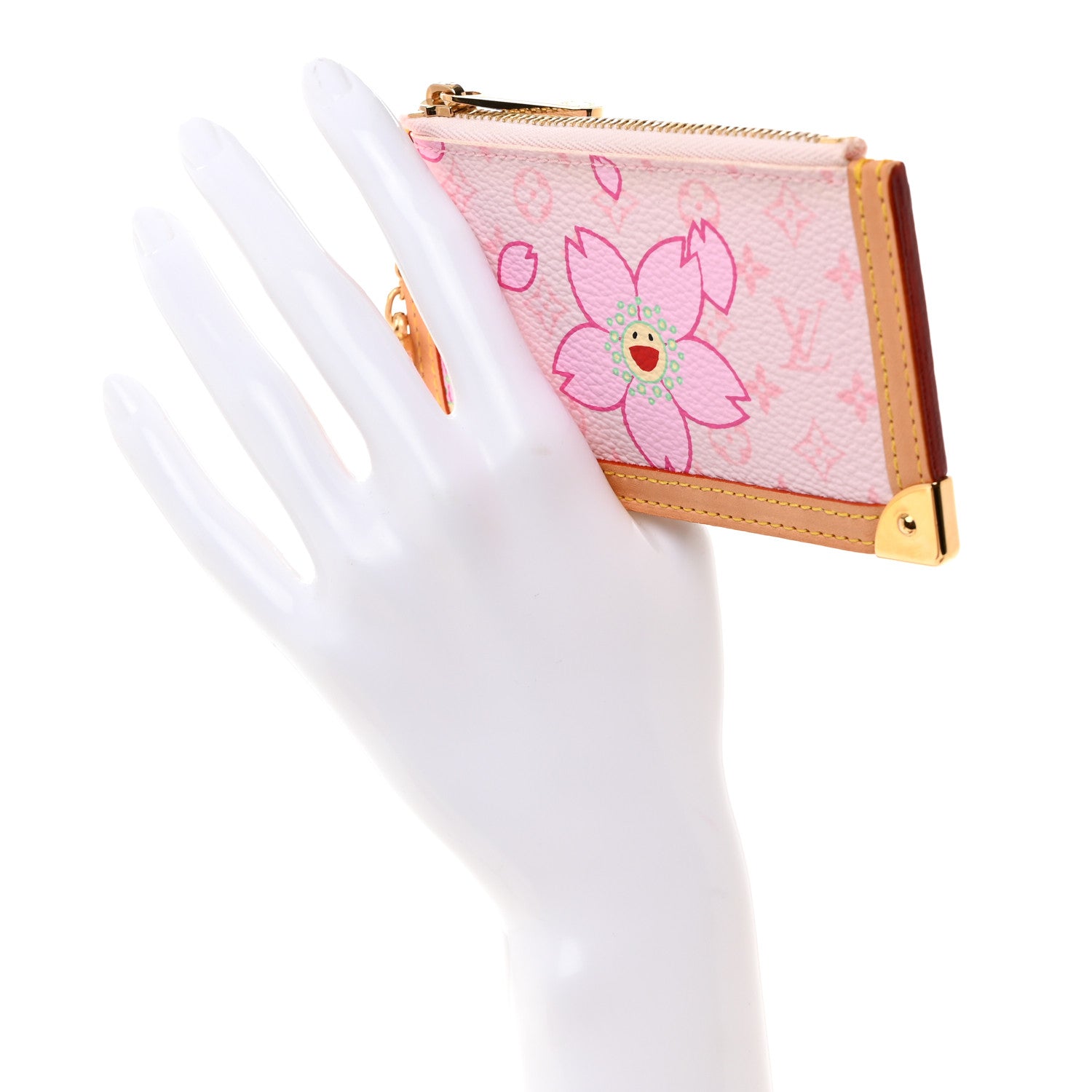 Louis Vuitton Monogram Cherry Blossom Key Pouch Pink 2 of 10