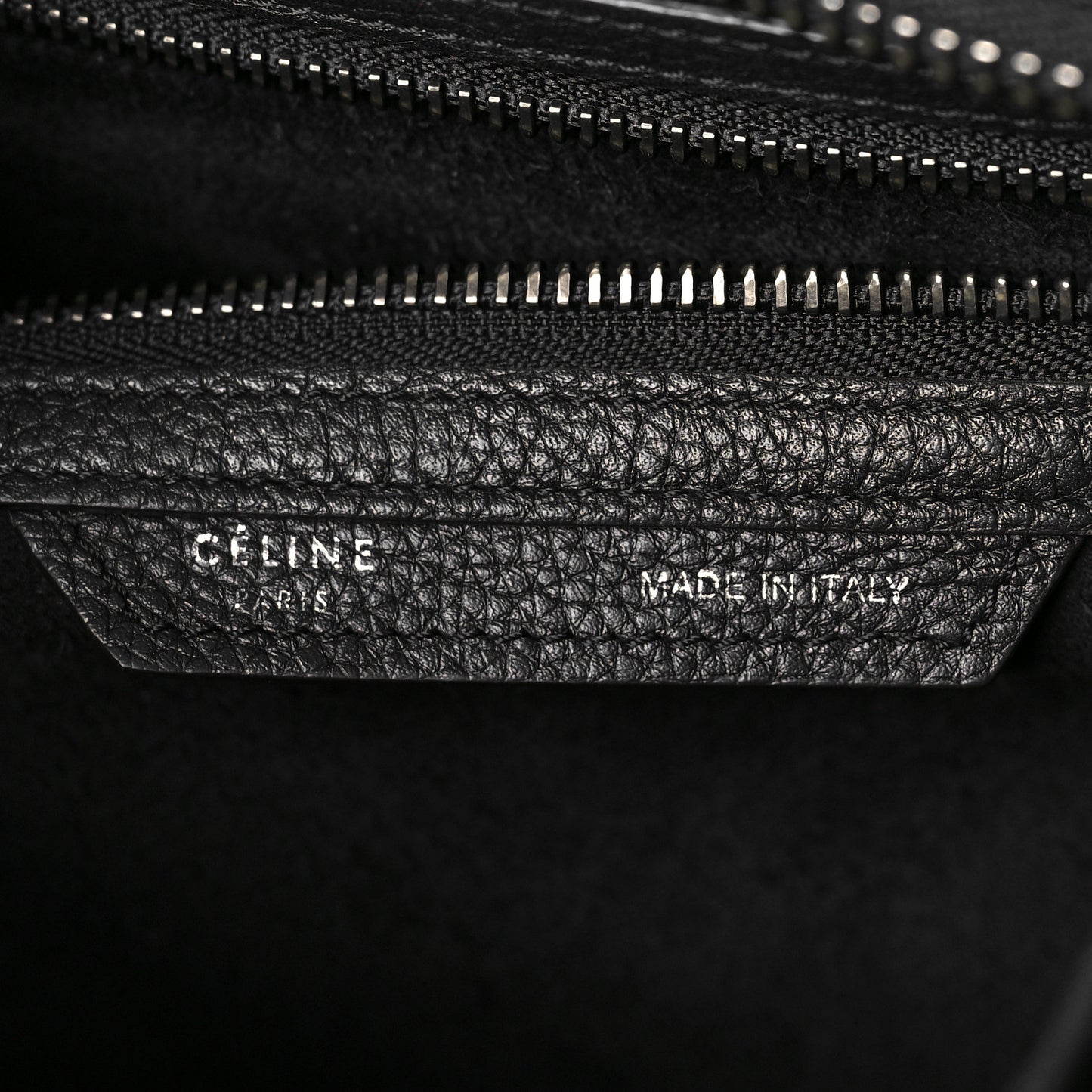 Drummed Calfskin Mini Luggage Black