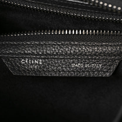 Celine Drummed Calfskin Mini Luggage Black 6 of 10