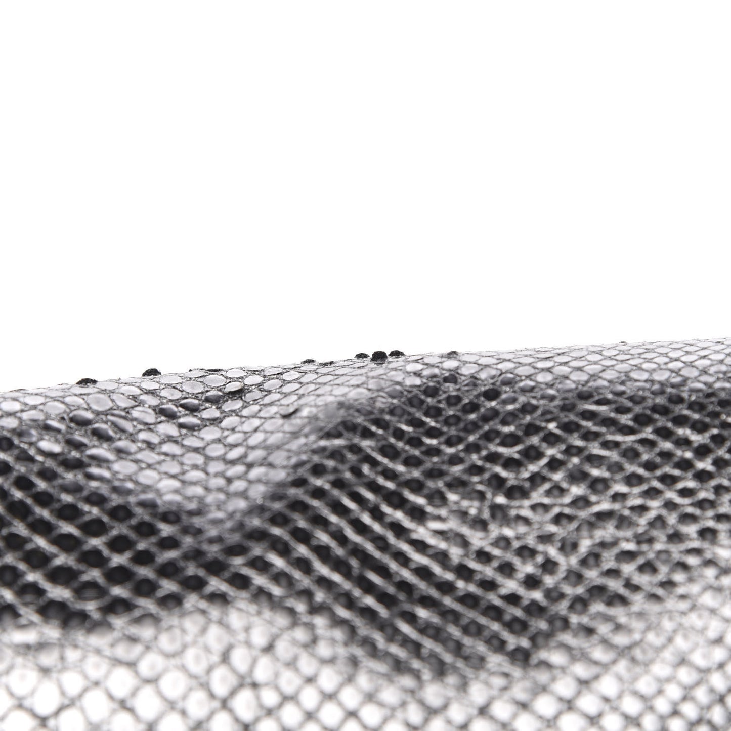 Metallic Snake Print Small Falabella Tote Ruthenium