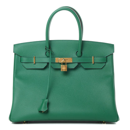Hermes Epsom Birkin 35 Vert Vertigo 1 of 16