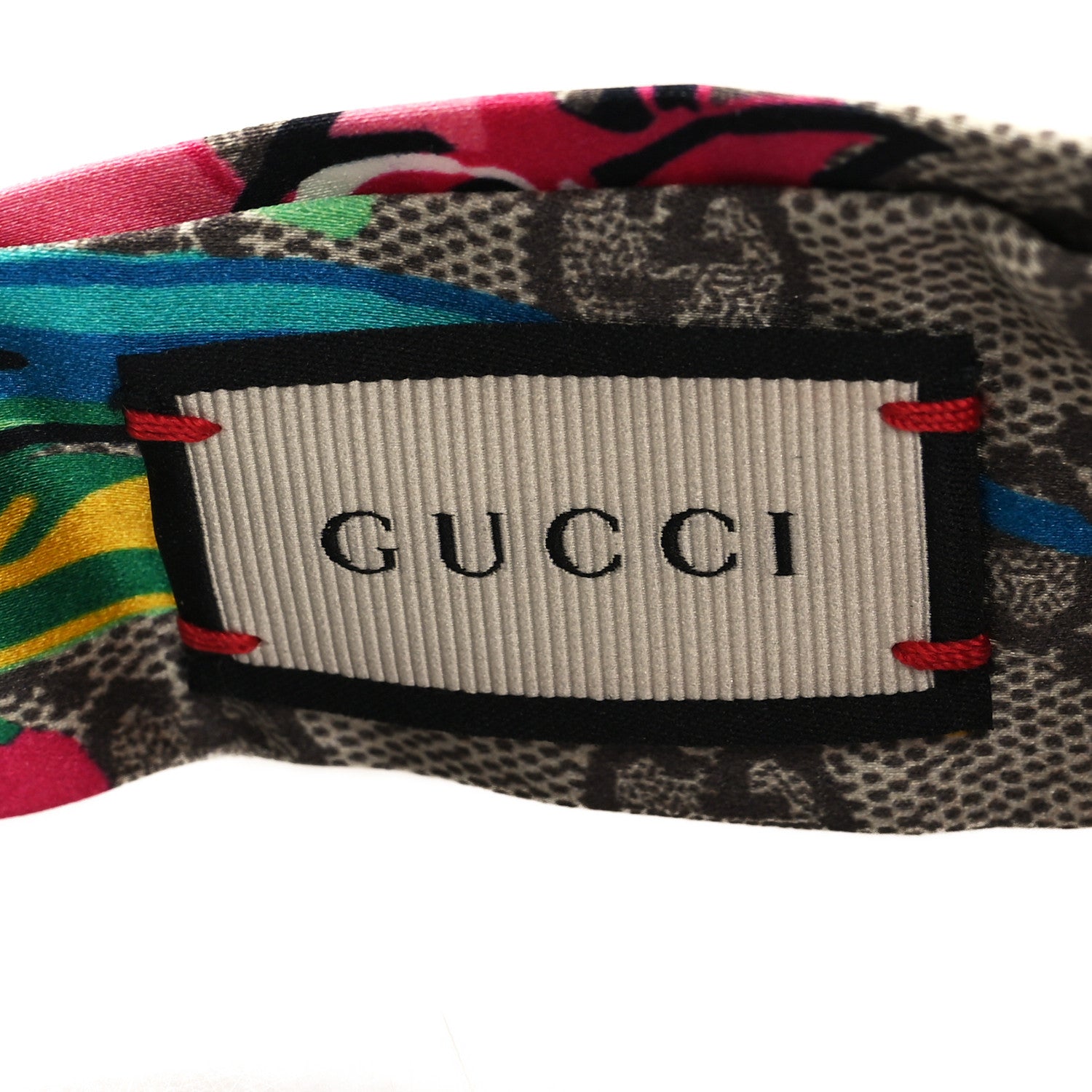 Gucci Silk Monogram Chinese New Year Rooster Print Headband 4 of 4
