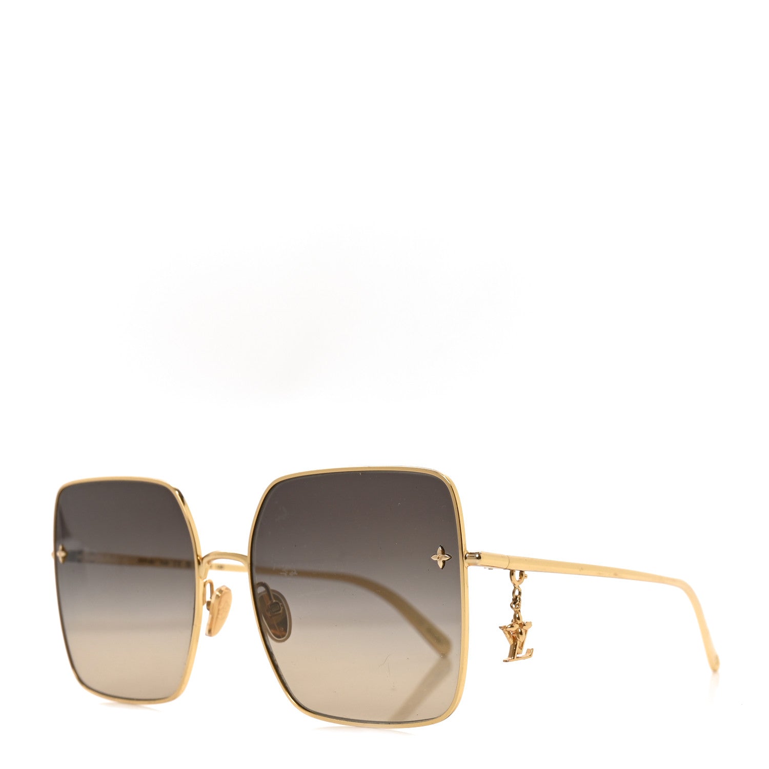 Louis Vuitton Metal LV Square Charm Sunglasses Z1718U Black 1 of 7