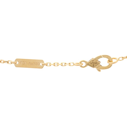 Van Cleef & Arpels 18K Yellow Gold Guilloche Vintage Alhambra Pendant Necklace 4 of 4