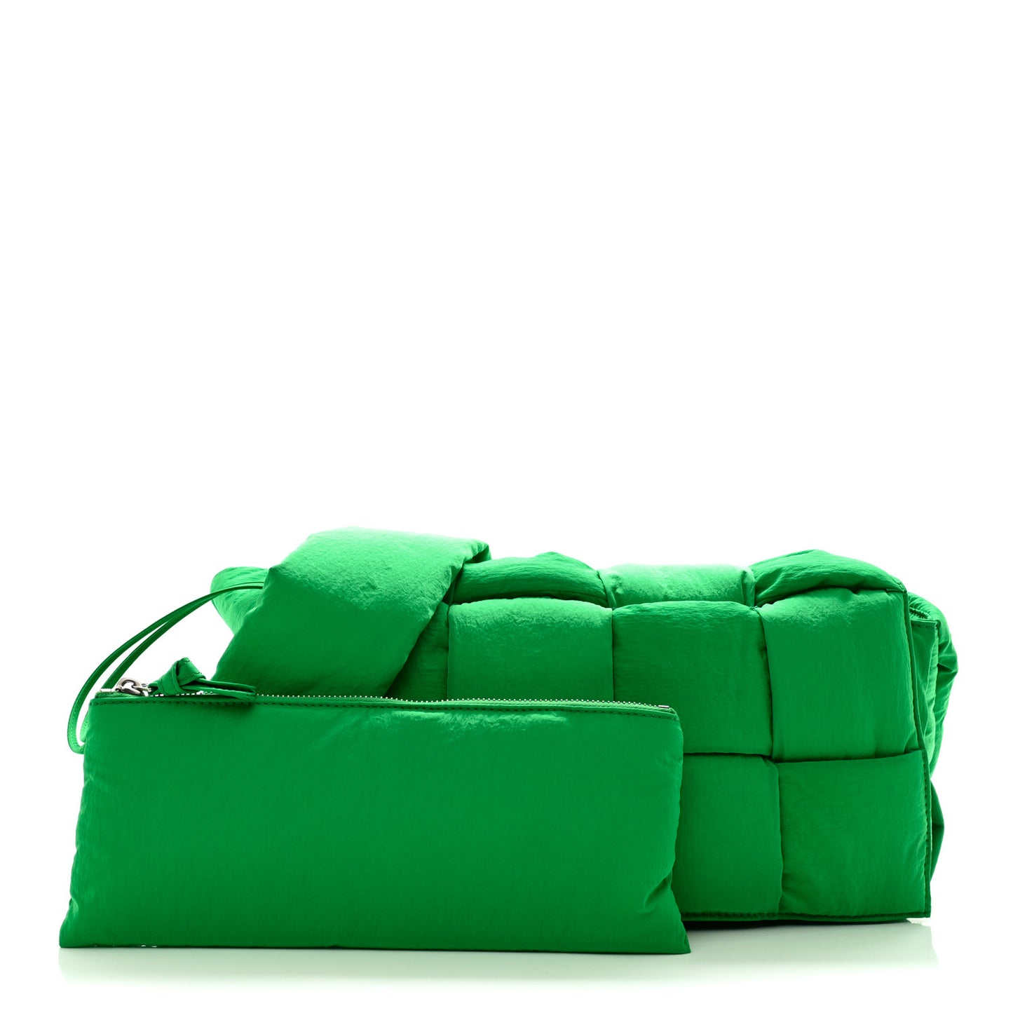 Nylon Intrecciato Padded Tech Cassette Bag Parakeet