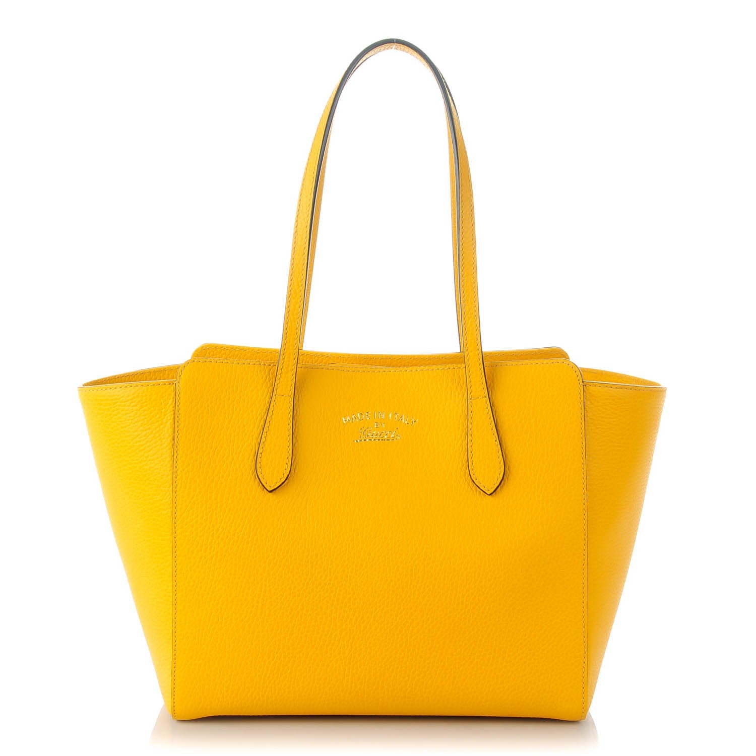 Gucci Dollar Calfskin Small Swing Tote Yellow 1 of 7