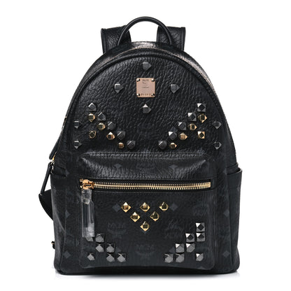 MCM Visetos Studded Small Stark M Backpack Black 1 of 4