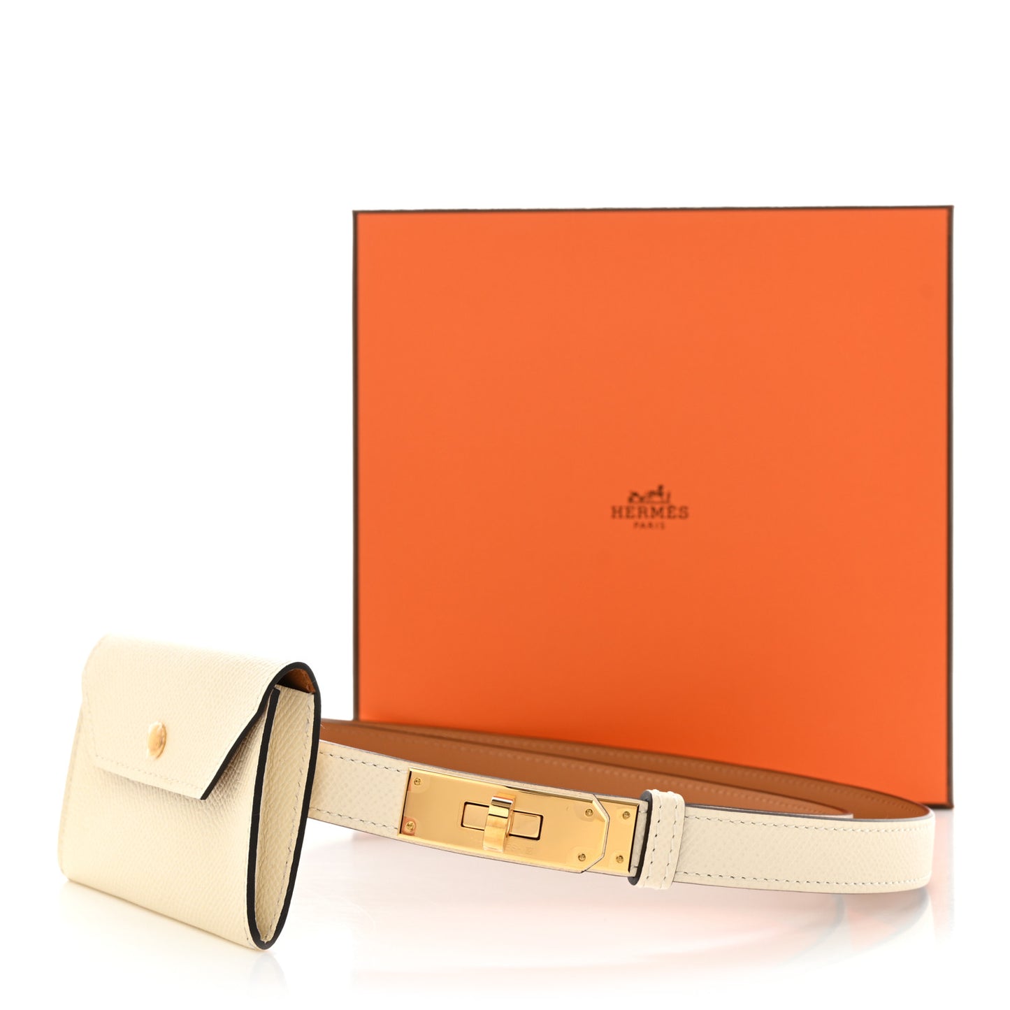 Epsom Kelly Pocket Belt Craie