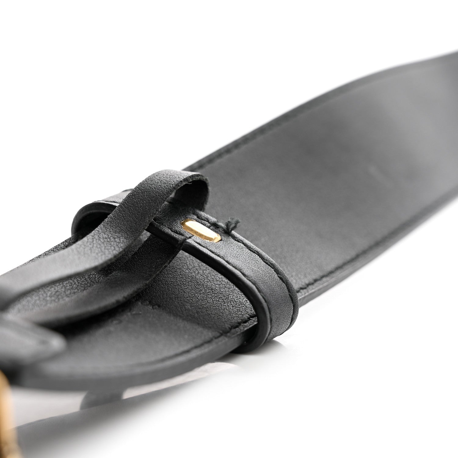 Gucci Moon Calfskin Pearl Double G 40mm Belt 70 28 Black Cream 5 of 11