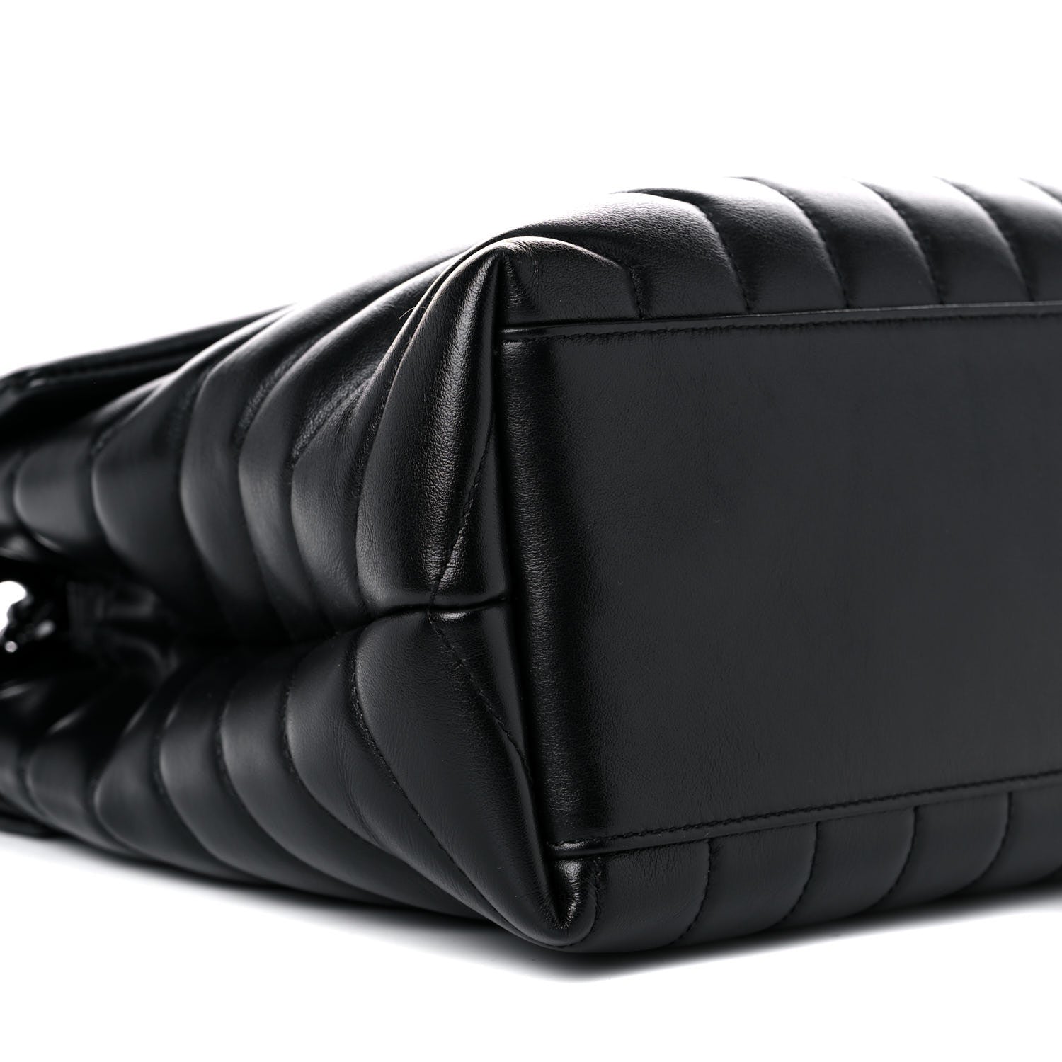 Saint Laurent Calfskin Y Quilted Monogram Medium Loulou Chain Satchel Black 9 of 12