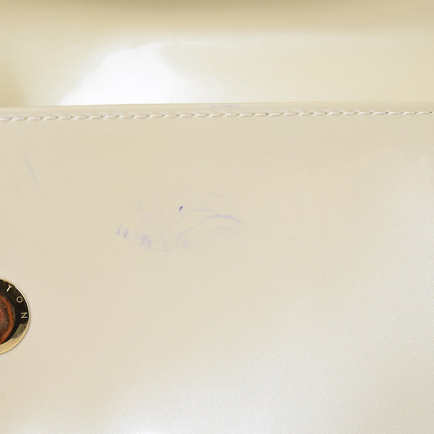 Patent Sobe Clutch Blanc Corail