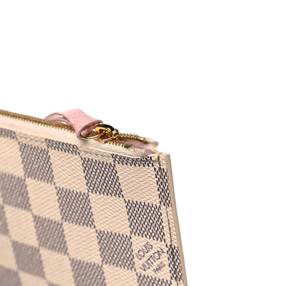 Louis Vuitton Damier Azur Felicie Chain Wallet Zippered Insert Rose Ballerine 11 of 12
