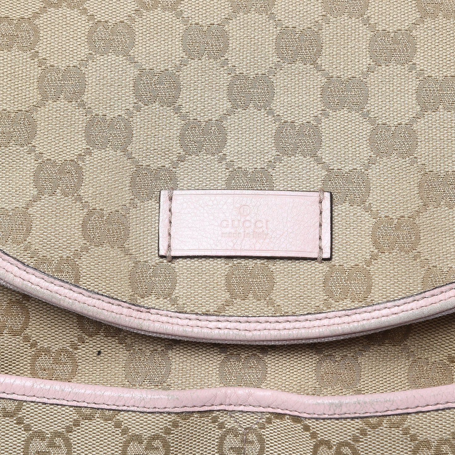 Monogram Web Diaper Bag Pink