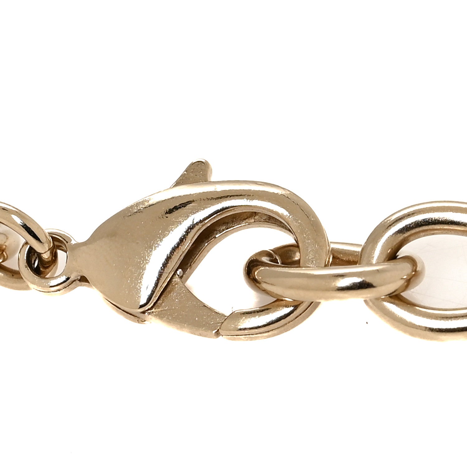 Chanel Metal Strass Crystal Chain Logo Belt Gold 3 of 4