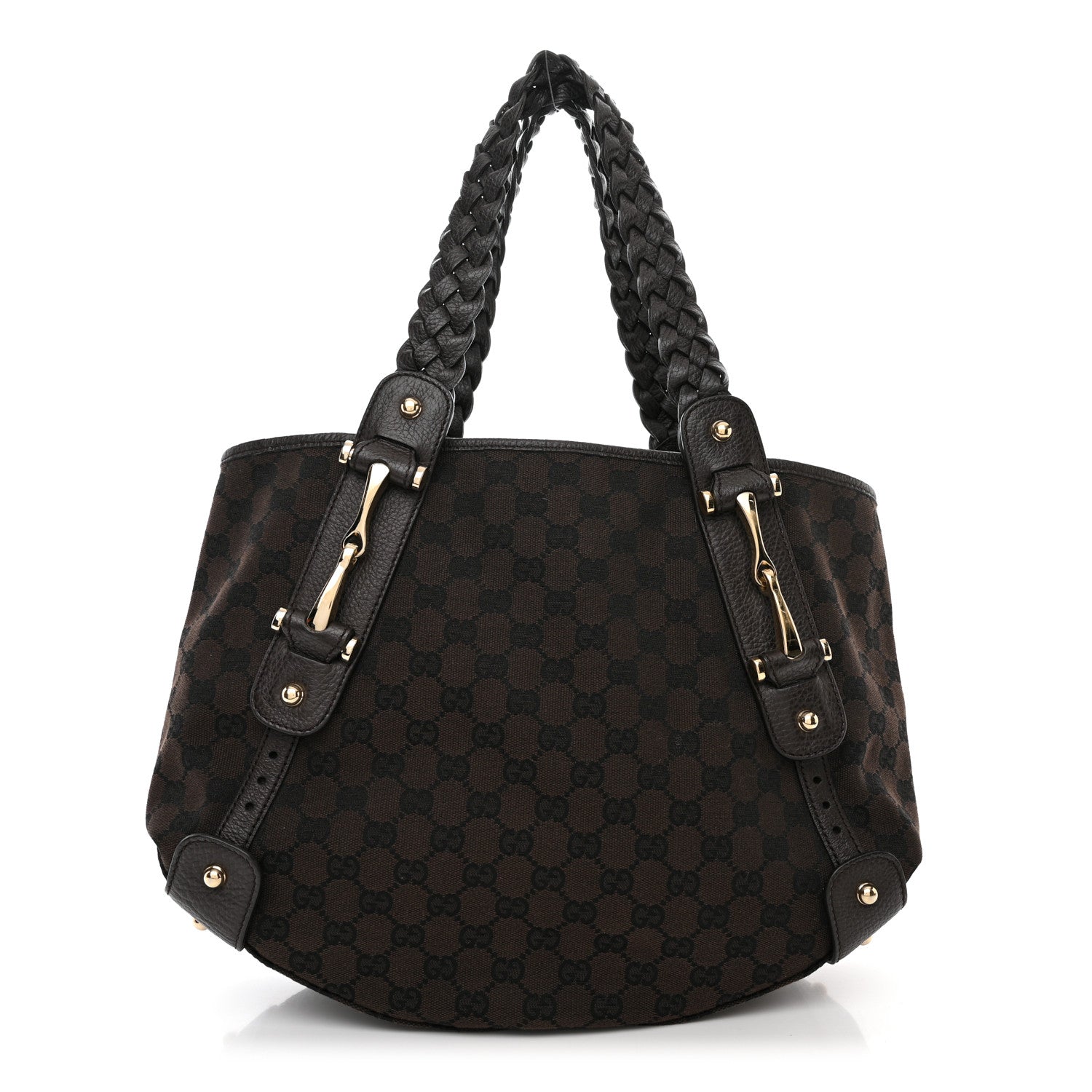 Gucci Monogram Small Pelham Shoulder Bag Black Brown 1 of 11
