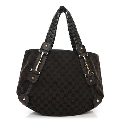 Gucci Monogram Small Pelham Shoulder Bag Black Brown 1 of 11