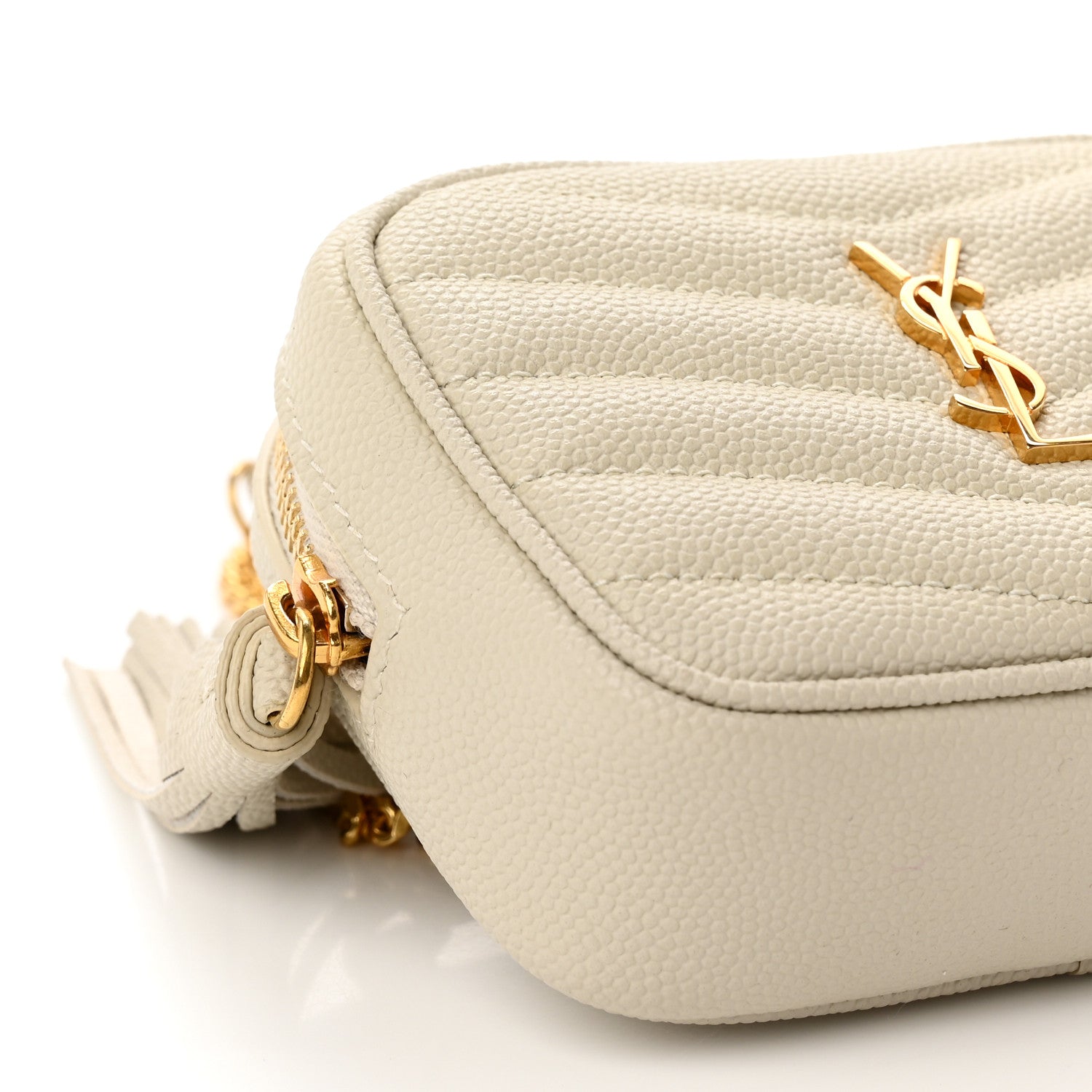 Saint Laurent Grain De Poudre Matelasse Monogram Baby Lou Camera Bag Crema Soft 7 of 9