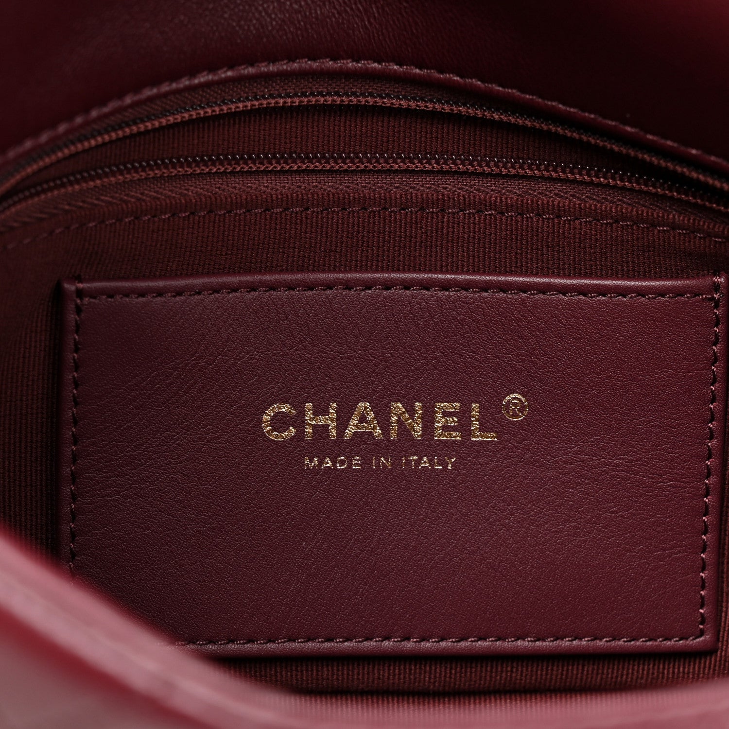 Chanel Lambskin Quilted Maxi Small Flap Burgundy 6 of 11