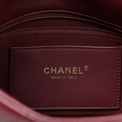 Chanel Lambskin Quilted Maxi Small Flap Burgundy 6 of 11
