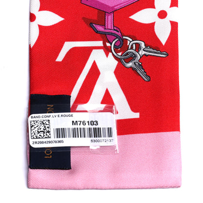 Louis Vuitton Silk Monogram Giant Confidential Bandeau Red 3 of 3