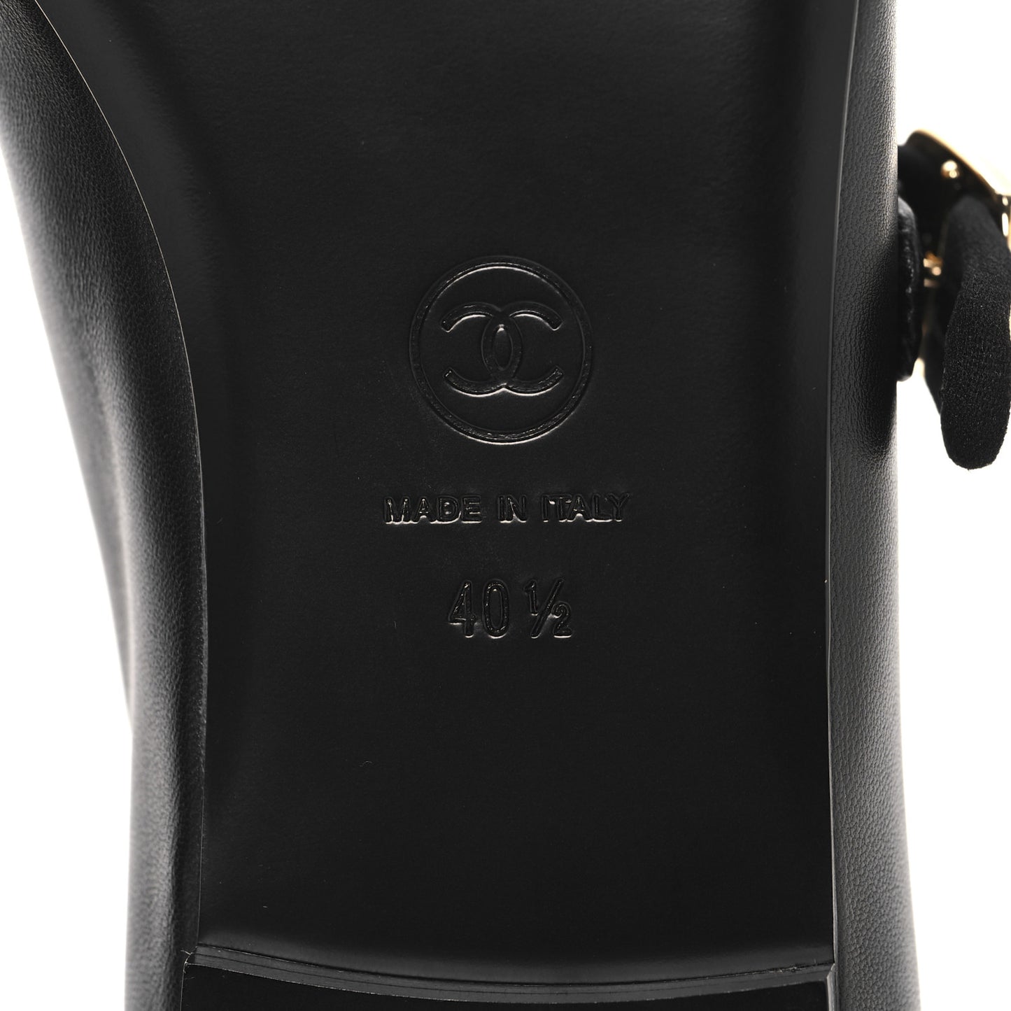Lambskin Mary Jane Flats 40.5 Black