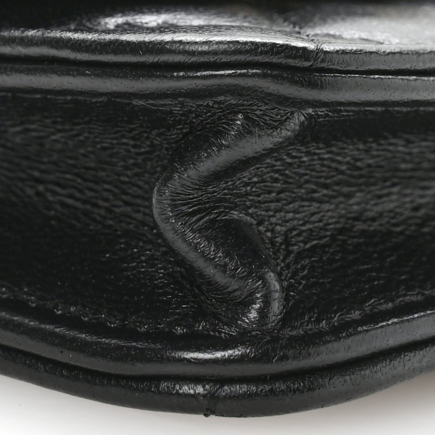 Lambskin Quilted Trendy CC Card Holder On Chain Black