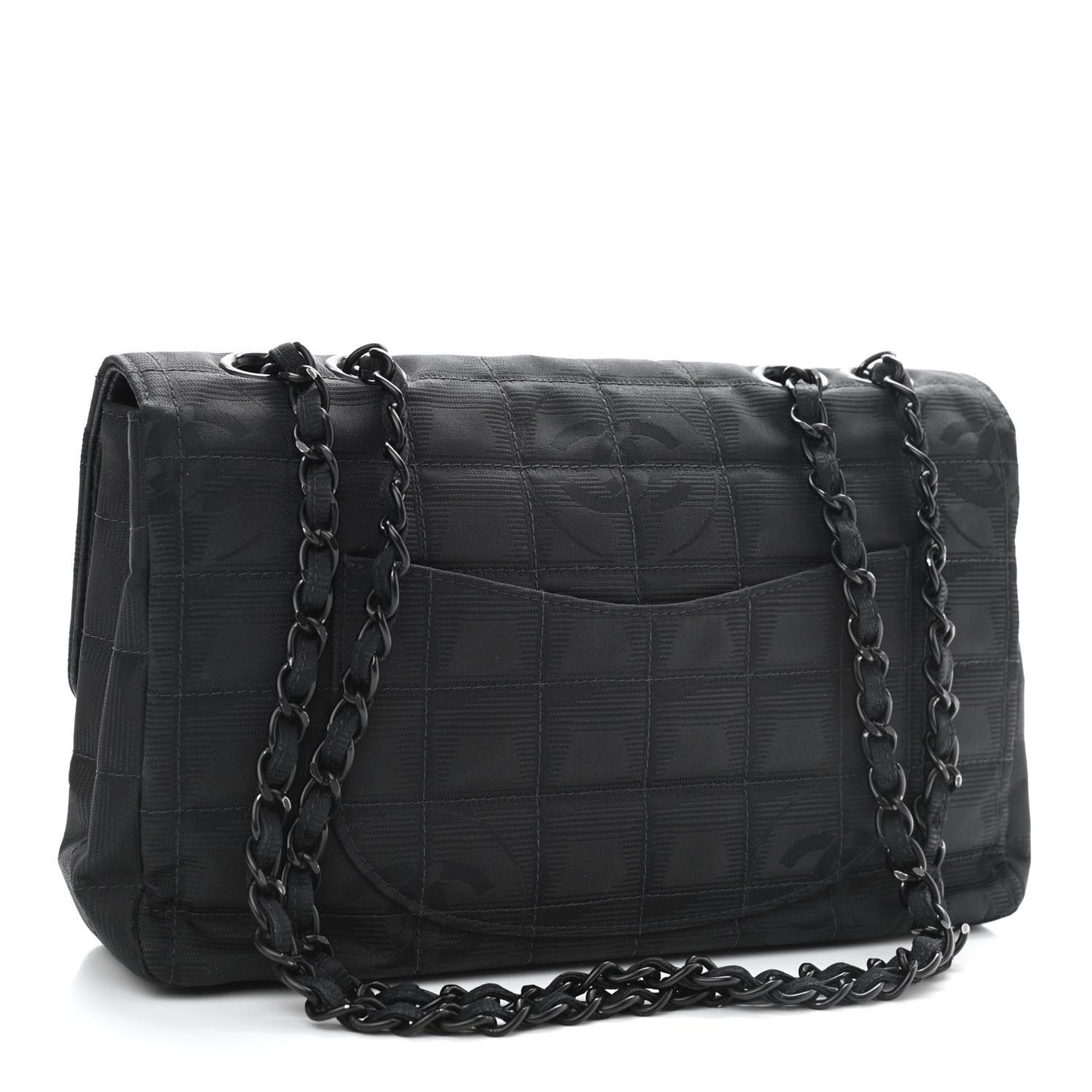 Nylon Medium Travel Flap Black