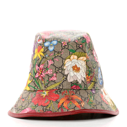 Gucci GG Supreme Monogram Flora Bucket Hat 58 Red 4 of 8