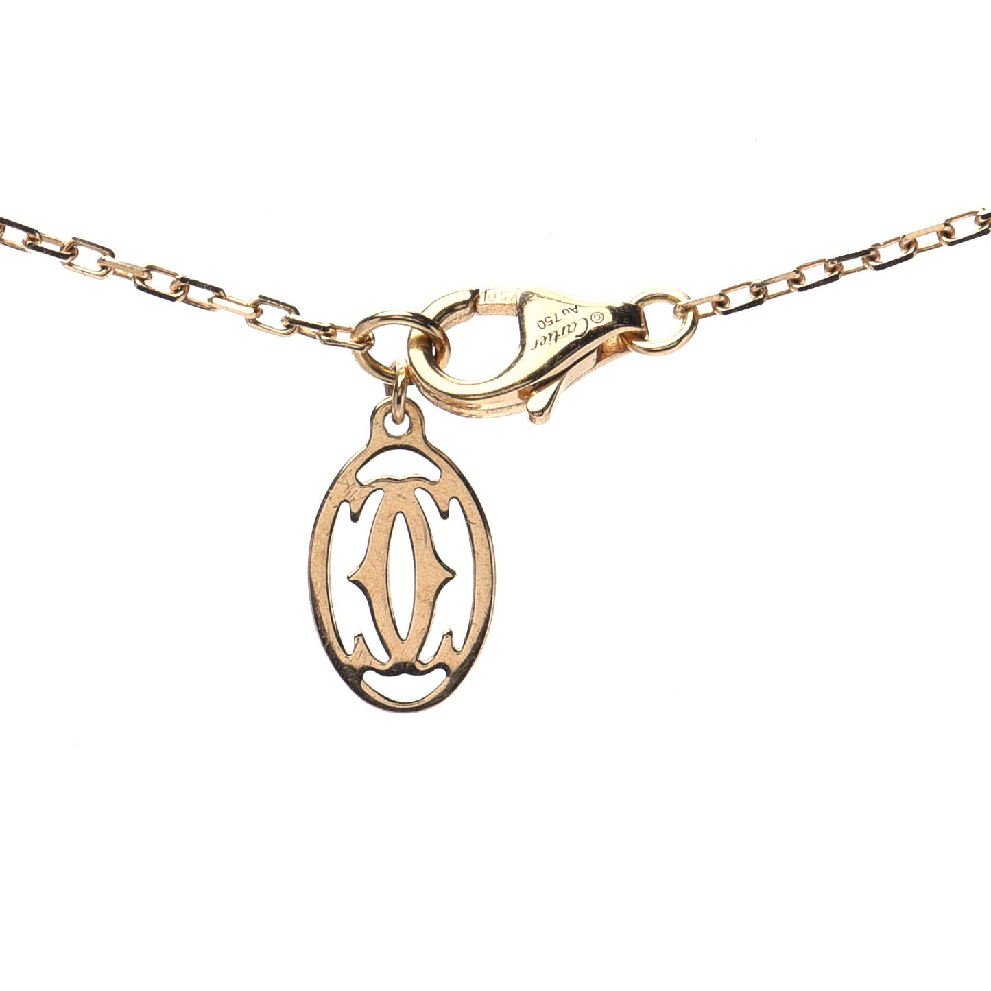 18K Yellow Gold Diamond LM D'Amour Pendant Necklace