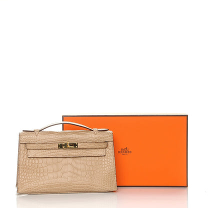 Hermes Matte Alligator Kelly Pochette Poussiere 6 of 23