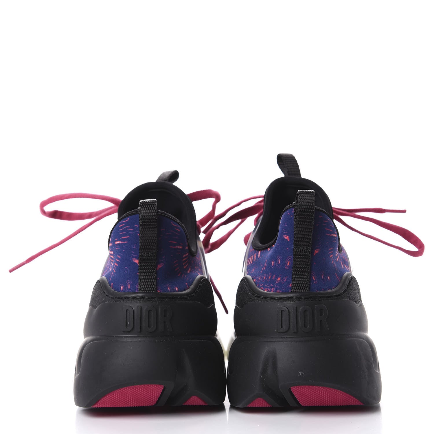 Christian Dior Technical Fabric Rubber Womens Fireworks D-Connect Sneakers 38.5 Deep Blue Pink 7 of 11