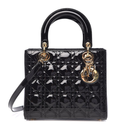 Christian Dior Patent Cannage Medium Lady Dior Black 1 of 10