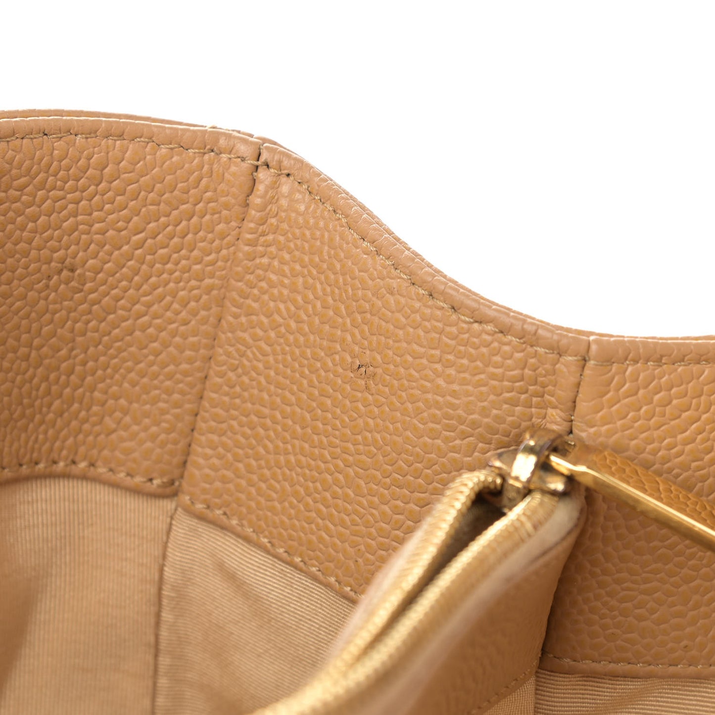 Caviar Quilted Grand Shopping Tote GST Beige