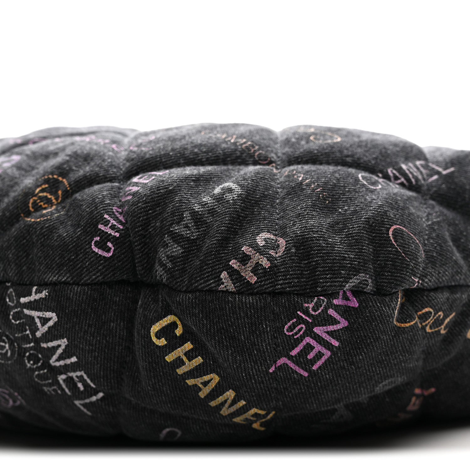 Chanel Denim Quilted Denim Mood Hobo Black Multicolor 9 of 11