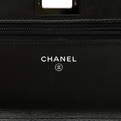 Chanel Aged Calfskin Chevron Quilted Reissue Wallet On Chain WOC So Black 6 of 15
