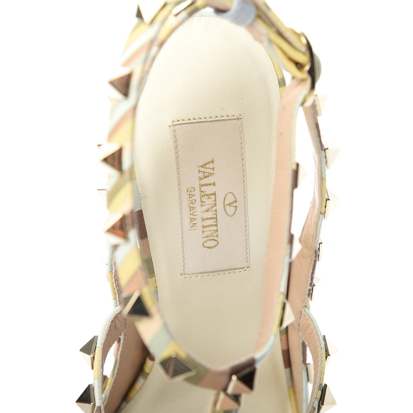 Nappa Native Couture 1975 Rockstud Ankle Strap Pumps 37 Multicolor