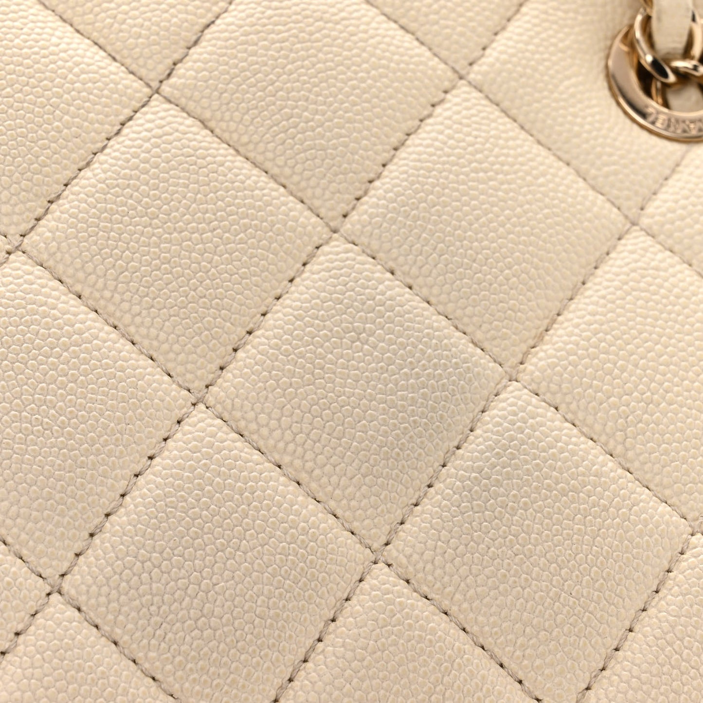 Caviar Quilted Small In & Out Camera Case White